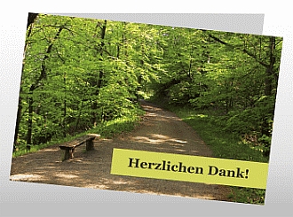 Danksagungskarten Trauer Wald