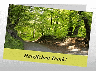 Danksagungskarten Trauer Wald
