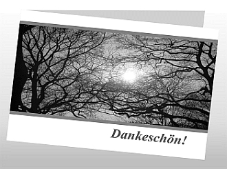 Danksagungskarten Trauer Wald