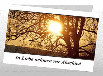 Danksagungskarten Trauer Wald