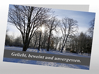 Danksagungskarten Trauer Winter