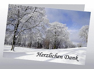 Danksagungskarten Trauer Winter