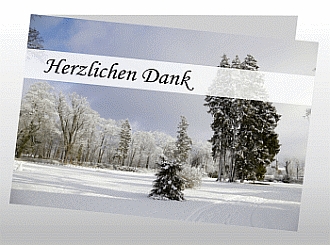 Danksagungskarten Trauer Winter
