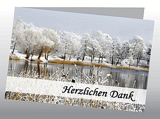 Danksagungskarten Trauer Winter