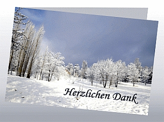 Danksagungskarten Trauer Winter