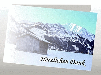 Danksagungskarten Trauer Winter