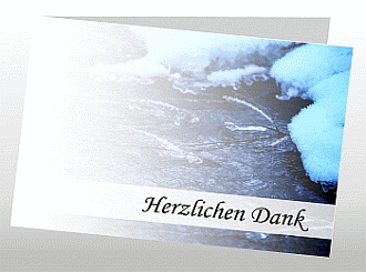 Danksagungskarten Trauer Winter