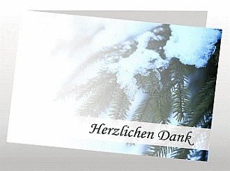 Danksagungskarten Trauer Winter