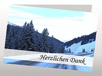 Danksagungskarten Trauer Winter