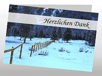 Danksagungskarten Trauer Winter