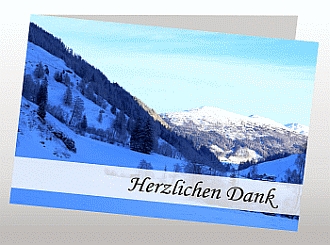 Danksagungskarten Trauer Winter