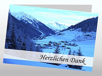 Danksagungskarten Trauer Winter