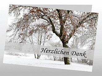 Danksagungskarten Trauer Winter