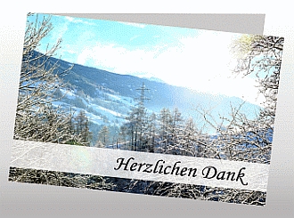 Danksagungskarten Trauer Winter