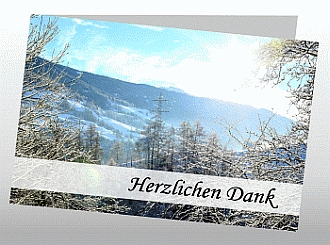 Danksagungskarten Trauer Winter