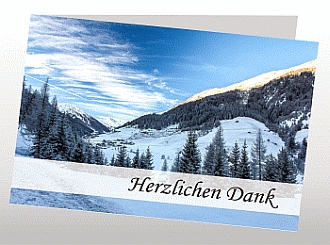 Danksagungskarten Trauer Winter