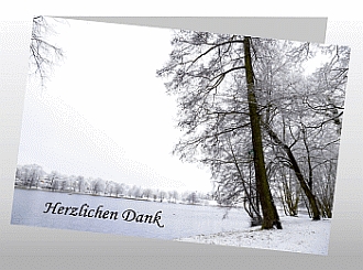 Danksagungskarten Trauer Winter