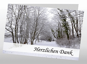 Danksagungskarten Trauer Winter