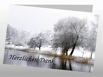 Danksagungskarten Trauer Winter