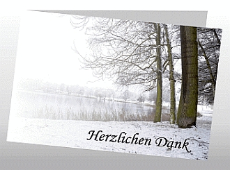 Danksagungskarten Trauer Winter
