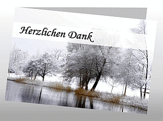 Danksagungskarten Trauer Winter