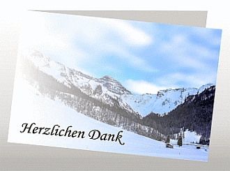 Danksagungskarten Trauer Winter