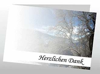 Danksagungskarten Trauer Winter