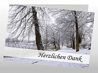Danksagungskarten Trauer Winter